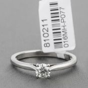 Diamond Single Stone Platinum Ring RRP £2,298