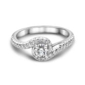 Diamond Single Stone Platinum Ring RRP £4,041