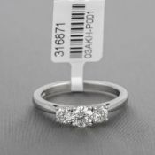Diamond Three Stone Platinum Ring RRP £3,889