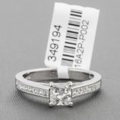Princess Cut Diamond Single Stone Platinum Ring RRP £10,811