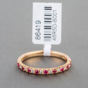 Ruby and Diamond Semi 18ct Blush Gold Eternity Ring RRP £1,329
