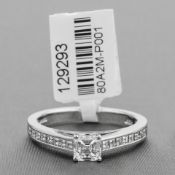 Asscher Cut Diamond Single Stone Platinum Ring RRP £6,426