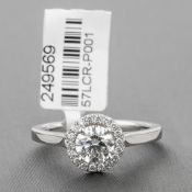 Diamond Cluster Platinum Ring RRP £11,228