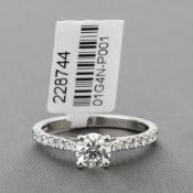 Diamond Single Stone Platinum Ring RRP £6,466