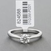 Diamond Single Stone Platinum Ring RRP £4,590