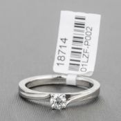 Diamond Single Stone Platinum Ring RRP £1,875