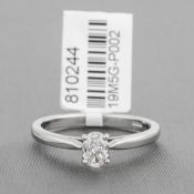 Oval Cut Diamond Single Stone Platinum Ring RRP £2,246