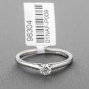 Diamond Single Stone Platinum Ring RRP £1,782
