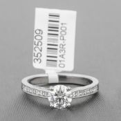 Diamond Single Stone Platinum Ring RRP £11,421