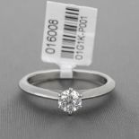 Diamond Single Stone Platinum Ring RRP £3,600