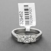 Cushion Cut Diamond Single Stone Platinum Ring £6,470