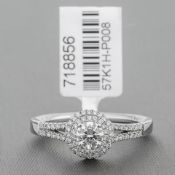 Diamond Double Row Cluster Platinum Ring RRP £4,053
