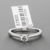 Diamond Single Stone Platinum Ring RRP £1,756