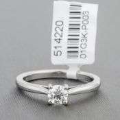 Diamond Single Stone Platinum Ring RRP £2,304
