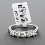 Diamond Semi Eternity Platinum Ring RRP £3,646