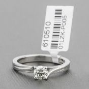 Diamond Single Stone Platinum Ring RRP £2,364