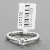 Diamond Single Stoen Platinum Ring RRP £2,336
