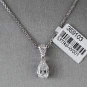 Shape Diamond 18ct White Gold Pendant RRP £13,003