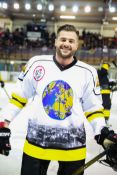 #9 Tony Hand as worn by Patrick Valcak Authentic Game Issue/Worn "Hockey Dog" benefit match shirt