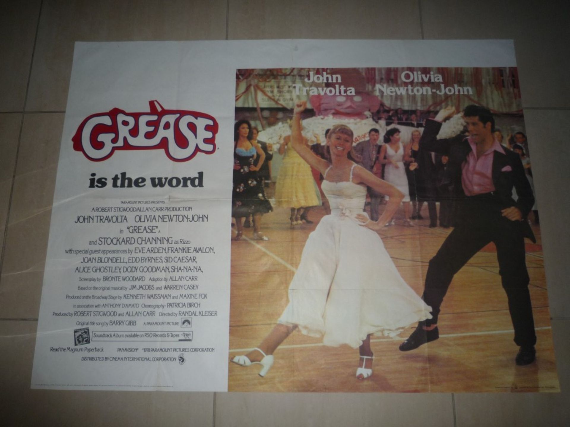 Grease John Travolta/Olivia Newton-John poster