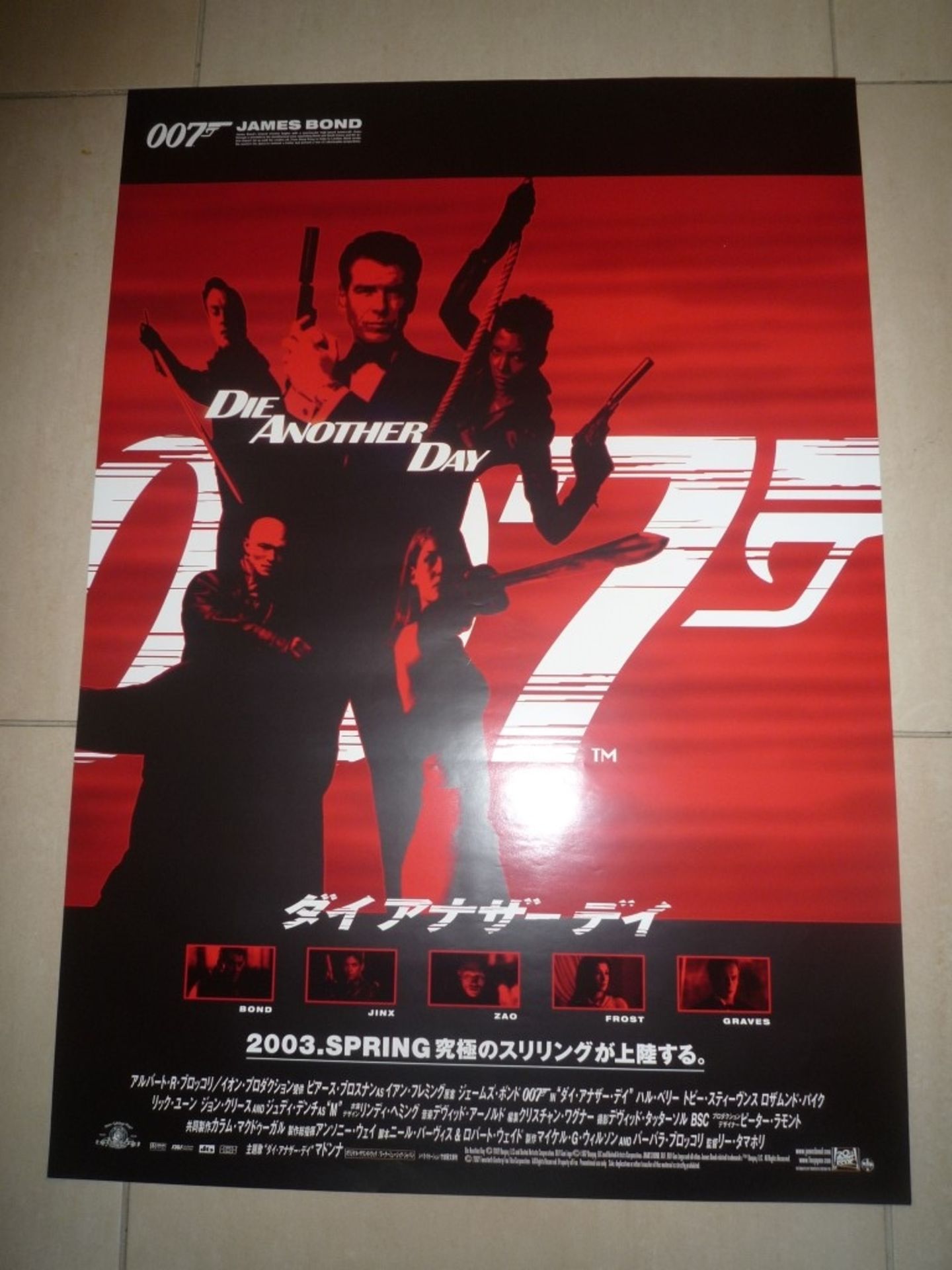 James Bond Die Another Day Pierce Brosnan poster