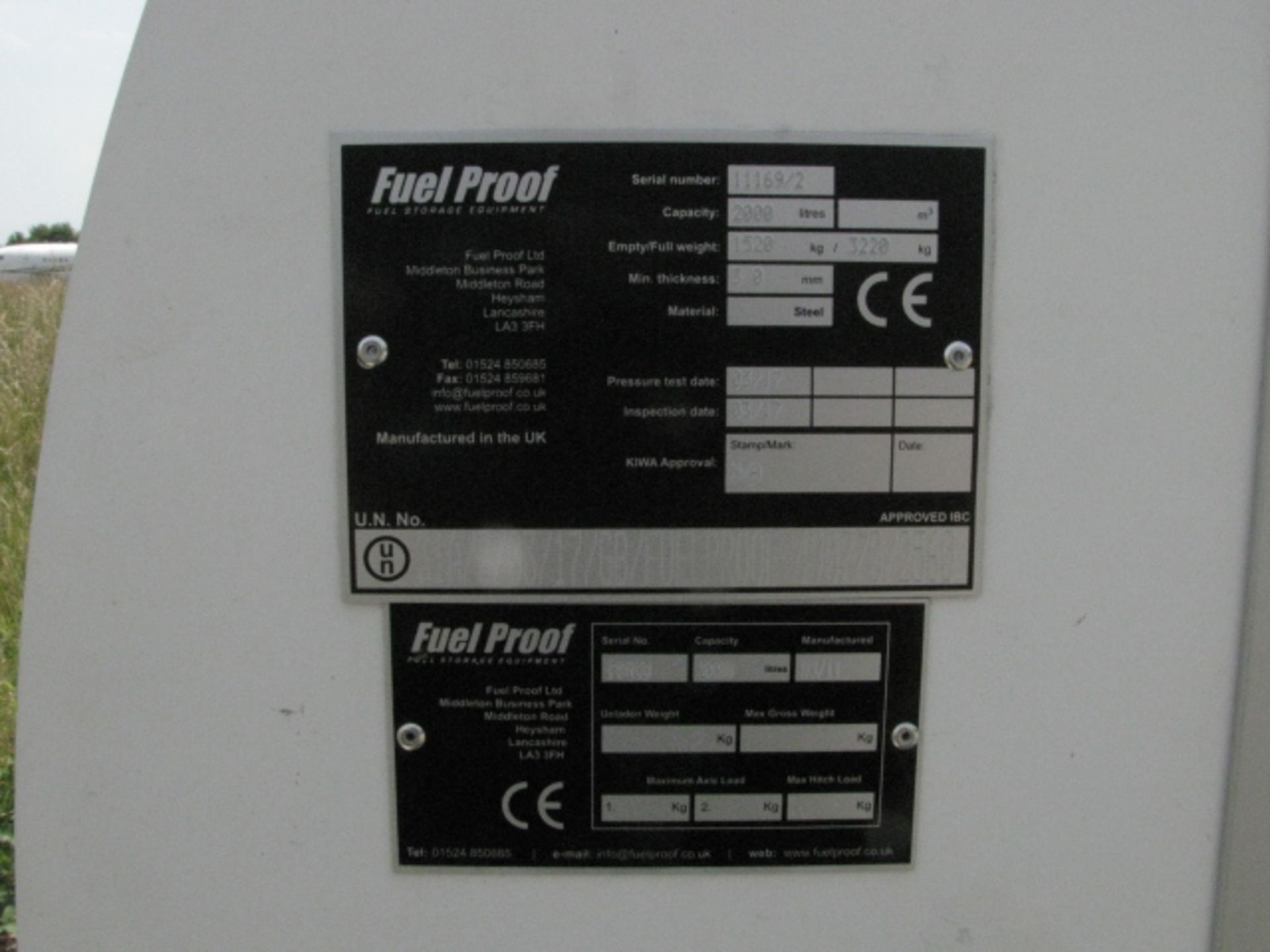 Fuel Proof Ltd Jet A-1 2000 ltr towable fuel bowser - Image 6 of 15
