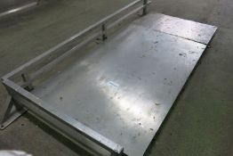 Stainless steel floor scale with ramp - A lift out charge will apply