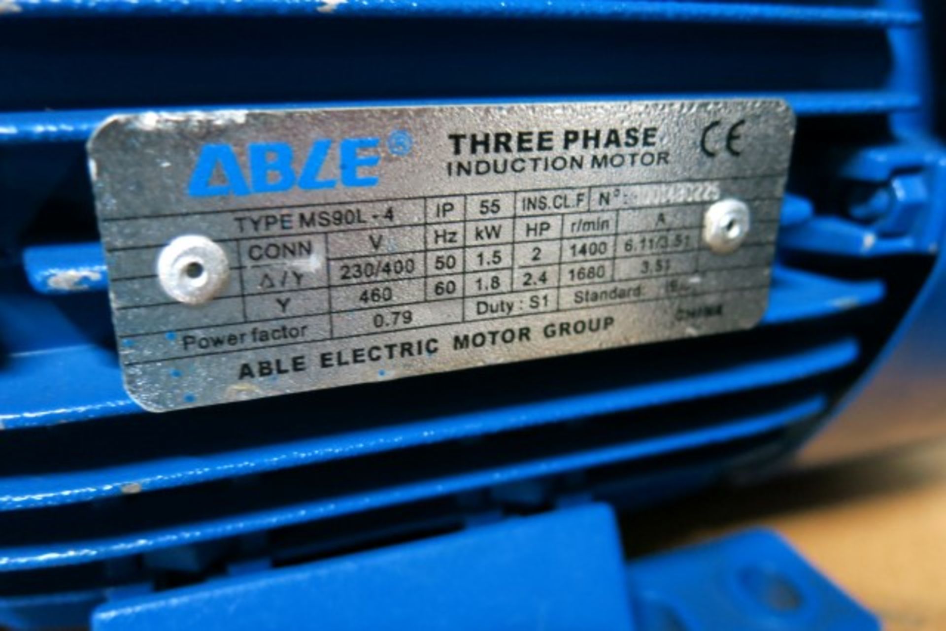 Able Type: MS902-4 induction motor 3PH - Image 2 of 2