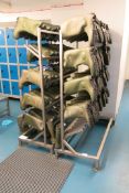 (2) Stainless steel boot racks