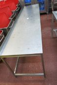 Stainless steel preparation table