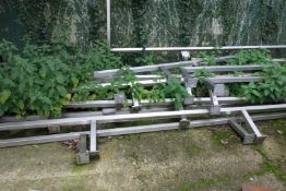 Quantity of stainless steel dwarf crash barriers