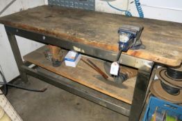 Steel framed workbench with vice 100mm