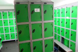 (11) Probe 12-compartment boot lockers, Green