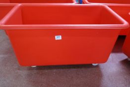 (4) Polypropylene bin trollies