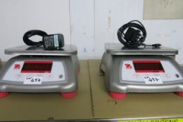 (2) Ohaus V22XWE6T Type Valor 2000W bench scales