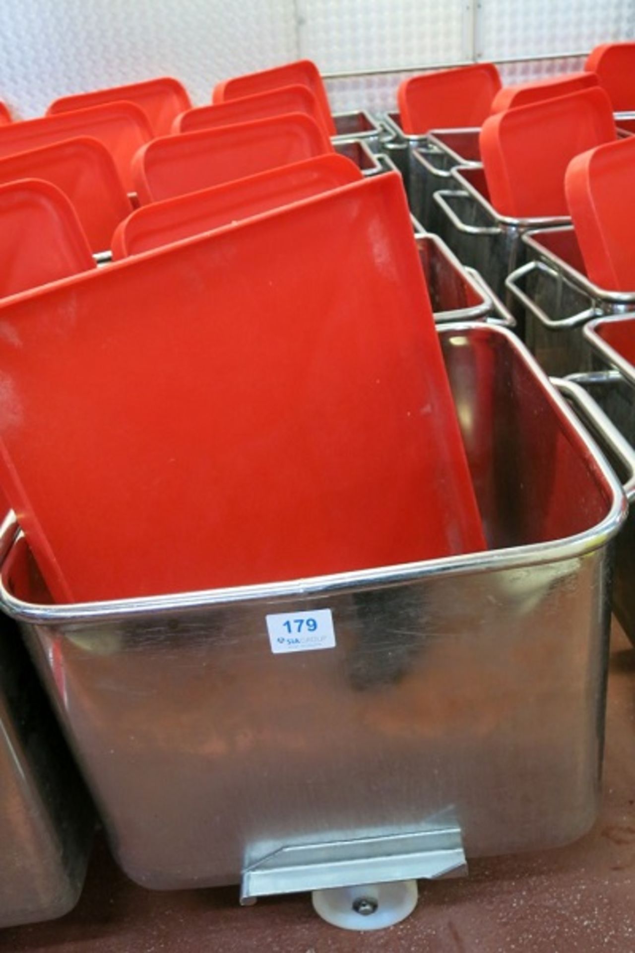 (5) Stainless steel Euro tote bins - Image 2 of 2