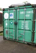 Green 40' steel shipping container & Contents - A lift out charge will apply