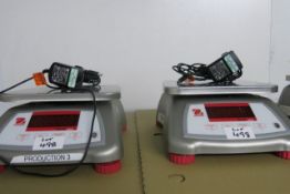 (2) Ohaus V22XWE6T Type Valor 2000W bench scales