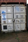 Beige steel 40' shipping container - A lift out charge will apply