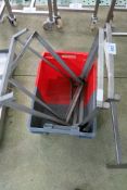 (4) Low stainless steel crate stands
