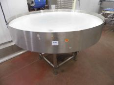 (CC) Unitech motorised turntable with polypropylene top c.1500mm dia - A lift out charge will apply