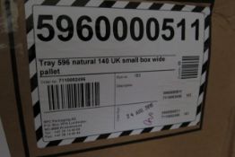 A pallet of RPC Beebo Tray 596 Natural 140 UK - A lift out charge will apply