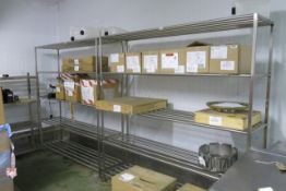 (2) Stainless steel 5-tier racks 2000mm x 500mm x 2000mm High (excluding contents)