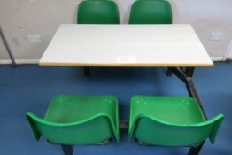 (2) Canteen table & 4-chair combination units