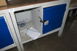 Bott workbench with single cupboard and wood top