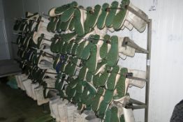 (3) Stainless steel boot racks