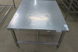 (2) Low stainless steel tables