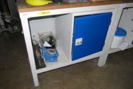 Bott workbench with single cupboard and wood top