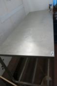 (2) Stainless steel Tables (1) with manual can opener