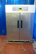 Genfrost GEN 1400 H double door stainless steel refrigerator - A lift out charge will apply